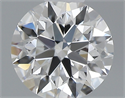 0.41 Carats, Round with Excellent Cut, D Color, VVS2 Clarity and Certified by GIA