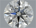 0.44 Carats, Round with Excellent Cut, K Color, VVS1 Clarity and Certified by GIA