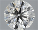 0.50 Carats, Round with Very Good Cut, I Color, SI1 Clarity and Certified by GIA