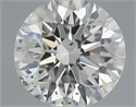 0.53 Carats, Round with Excellent Cut, J Color, SI2 Clarity and Certified by GIA