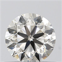 0.50 Carats, Round with Very Good Cut, K Color, VVS1 Clarity and Certified by GIA