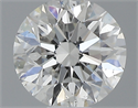 0.40 Carats, Round with Excellent Cut, H Color, SI1 Clarity and Certified by GIA