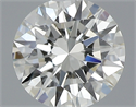 0.42 Carats, Round with Excellent Cut, J Color, VVS2 Clarity and Certified by GIA