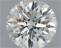 0.42 Carats, Round with Excellent Cut, J Color, IF Clarity and Certified by GIA