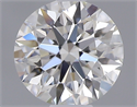 0.40 Carats, Round with Excellent Cut, H Color, VVS1 Clarity and Certified by GIA