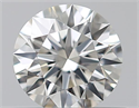 0.40 Carats, Round with Excellent Cut, H Color, VVS1 Clarity and Certified by GIA