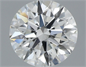 0.41 Carats, Round with Excellent Cut, H Color, VVS2 Clarity and Certified by GIA