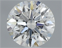 0.42 Carats, Round with Excellent Cut, H Color, SI2 Clarity and Certified by GIA