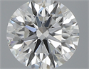 0.41 Carats, Round with Excellent Cut, H Color, VS2 Clarity and Certified by GIA