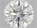 0.40 Carats, Round with Excellent Cut, H Color, VVS2 Clarity and Certified by GIA