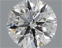 0.43 Carats, Round with Excellent Cut, H Color, VVS1 Clarity and Certified by GIA