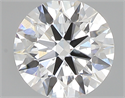 0.44 Carats, Round with Excellent Cut, F Color, SI2 Clarity and Certified by GIA