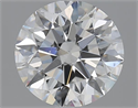 2.01 Carats, Round with Excellent Cut, H Color, SI1 Clarity and Certified by GIA