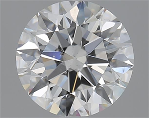 Picture of 2.01 Carats, Round with Excellent Cut, H Color, SI1 Clarity and Certified by GIA