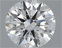 0.44 Carats, Round with Excellent Cut, H Color, SI1 Clarity and Certified by GIA