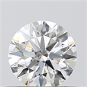 0.43 Carats, Round with Excellent Cut, F Color, SI1 Clarity and Certified by GIA