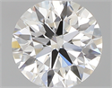 0.42 Carats, Round with Excellent Cut, H Color, VS1 Clarity and Certified by GIA