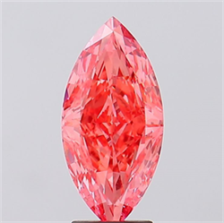 Picture of Lab Created Diamond 3.62 Carats, Marquise with  Cut, Fancy Vivid Pink Color, VS1 Clarity and Certified by IGI