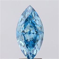 Picture of Lab Created Diamond 3.55 Carats, Marquise with  Cut, Fancy Vivid Blue Color, VS1 Clarity and Certified by IGI