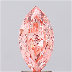 Picture of Lab Created Diamond 2.59 Carats, Marquise with  Cut, Fancy Vivid Pink Color, VS2 Clarity and Certified by IGI