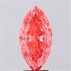 Picture of Lab Created Diamond 4.15 Carats, Marquise with  Cut, Fancy Vivid Pink Color, VS1 Clarity and Certified by IGI