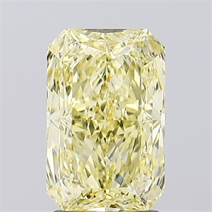 Picture of Lab Created Diamond 2.12 Carats, Radiant with  Cut, Fancy Intense Yellow Color, VVS2 Clarity and Certified by IGI