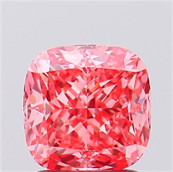 Picture of Lab Created Diamond 2.01 Carats, SQUARE CUSHION with  Cut, Fancy Vivid Pink Color, VS1 Clarity and Certified by IGI