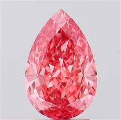 Picture of Lab Created Diamond 2.83 Carats, Pear with  Cut, Fancy Vivid Pink Color, VS1 Clarity and Certified by IGI