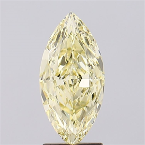 Picture of Lab Created Diamond 2.51 Carats, Marquise with  Cut, Fancy Intense Yellow Color, VS1 Clarity and Certified by IGI