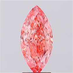 Picture of Lab Created Diamond 2.60 Carats, Marquise with  Cut, Fancy Vivid Pink Color, VVS2 Clarity and Certified by IGI