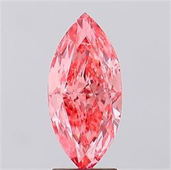 Picture of Lab Created Diamond 3.02 Carats, Marquise with  Cut, Fancy Vivid Pink Color, VS1 Clarity and Certified by IGI