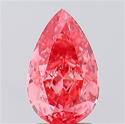 Picture of Lab Created Diamond 2.35 Carats, Pear with  Cut, Fancy Vivid Pink Color, VS1 Clarity and Certified by IGI