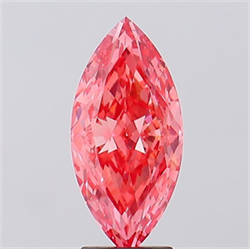 Picture of Lab Created Diamond 3.56 Carats, Marquise with  Cut, Fancy Vivid Pink Color, VVS2 Clarity and Certified by IGI