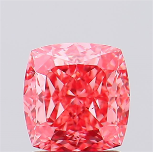 Picture of Lab Created Diamond 2.01 Carats, SQUARE CUSHION with  Cut, Fancy Vivid Pink Color, VS2 Clarity and Certified by IGI