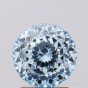 Picture of Lab Created Diamond 2.04 Carats, ROUND POLYGON with  Cut, Fancy Intense Blue Color, VS1 Clarity and Certified by IGI