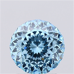 Picture of Lab Created Diamond 1.57 Carats, ROUND POLYGON with  Cut, Fancy Vivid Blue Color, VVS2 Clarity and Certified by IGI