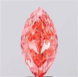 Picture of Lab Created Diamond 4.65 Carats, Marquise with  Cut, Fancy Vivid Pink Color, VS1 Clarity and Certified by IGI