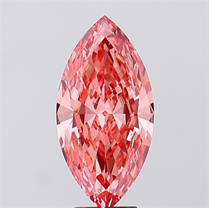 Picture of Lab Created Diamond 6.21 Carats, Marquise with  Cut, Fancy Vivid Pink Color, VVS2 Clarity and Certified by IGI