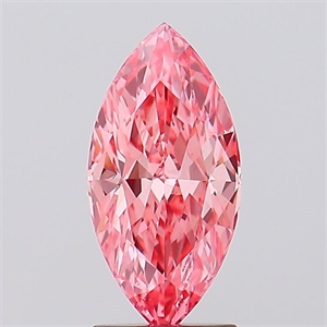 Picture of Lab Created Diamond 2.08 Carats, Marquise with  Cut, Fancy Vivid Pink Color, VS1 Clarity and Certified by IGI