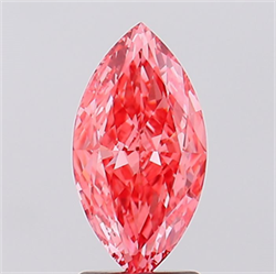 Picture of Lab Created Diamond 2.26 Carats, Marquise with  Cut, Fancy Vivid Pink Color, VS2 Clarity and Certified by IGI