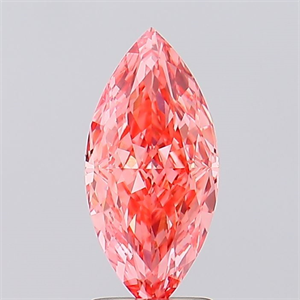 Picture of Lab Created Diamond 2.03 Carats, Marquise with  Cut, Fancy Vivid Pink Color, VS1 Clarity and Certified by IGI